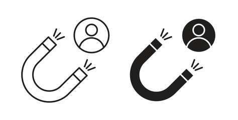 Lead generation icon symbol. Vector EPS 10. line and glyph icon