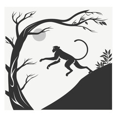 Naklejka premium silhouette of a dragon