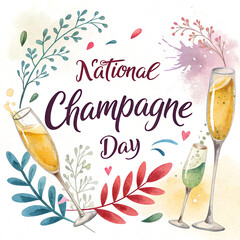 National Champagne Day Celebration, Sparkling Toast Moments, Festive Champagne Bubbles, Holiday Toasting Cheers, Luxury Sparkling Wine Party