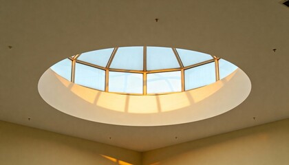 Side medium shot highlighting the addition of a light well with a dome skylight emphasizing energy...