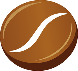 Obraz premium kahve çekirdeği vektör simgesi 