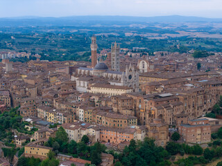 Naklejka premium Aerial View of Siena - Siena, Italy