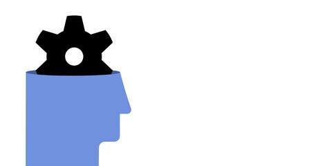 a gear in the head, an illustration of brain activity