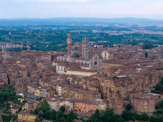 Obraz premium Aerial View of Siena - Siena, Italy
