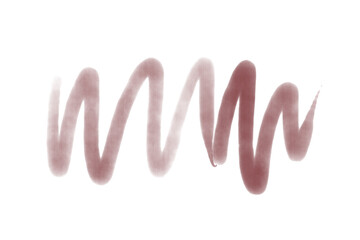 Soft Watercolor Hand-Painted Wavy Line Brush Stroke in Muted Dusty Rose