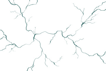 Seamless Abstract Vector Crack Texture or Vein Pattern with Transparent Background