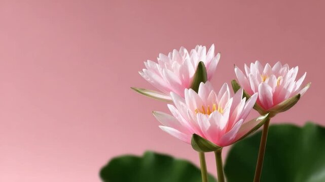 This footage captures elegant pink lilies in stunning detail. Ideal for nature lovers and wellness videos, it evokes tranquility and warmth. Perfect for your creative projects. Generative AI