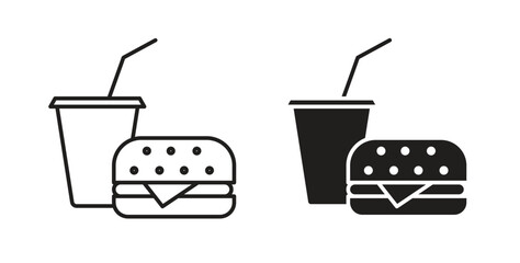 Fast food icon isolated vector Illustration. Vector pictogram for web and app