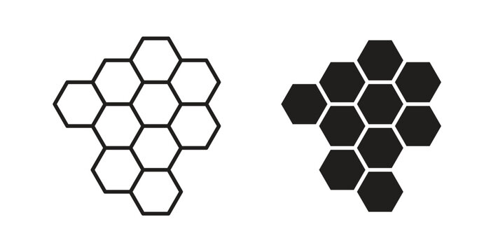 Honeycombs icon isolated vector Illustration. Vector pictogram for web and app
