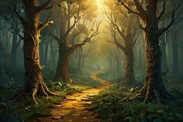 morning in the forest