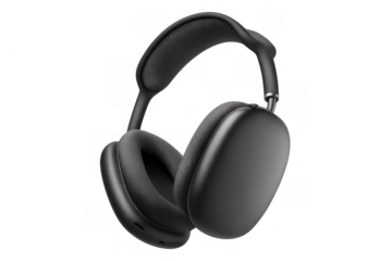 Black wireless headphones for immersive audio experience, enjoying music and entertainment with advanced technology