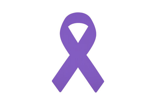 Purple awareness ribbon symbolizing support for lupus, alzheimer's, pancreatic cancer, and domestic violence causes