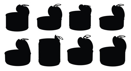 A collection of black silhouettes depicting various pear shapes and forms