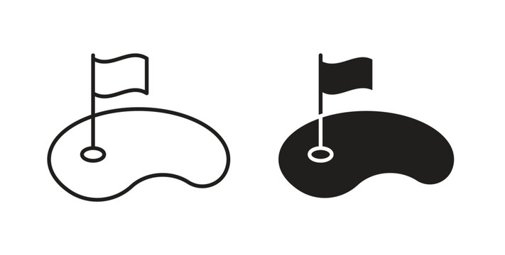 Golf yard icon for web and app. vector illustration eps