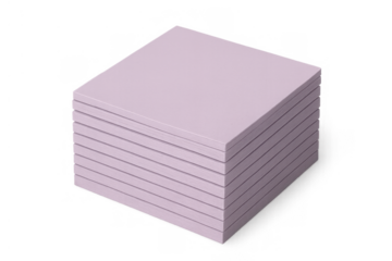 Pink sticky notes stack for office memo, reminder, or important message concepts on transparent background