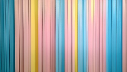 Obraz premium Abstract Vector Background With Elegant Vertical Stripes In Pastel Pink Yellow And Blue Creating A Modern Pattern