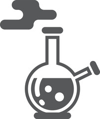 A black and white drawing of a glass bottle with a white background