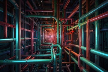 Abstrack colorfull pipe background 