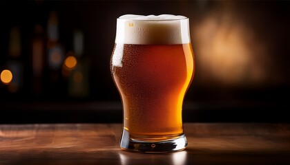 Freshly Poured Pint Of Amber Bitter A Perfectly Poured Pint Of Rich Amber Colored Bitter In A Clear Glass A Creamy Off White Head Tops The Beer With Tiny Bubbles Rising The Glass Has A Subtle