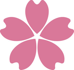 A pink flower with five petals