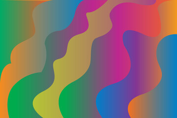 Vibrant flowing abstract gradient waves of color