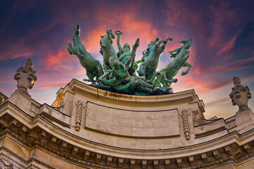 Immortality Outstripping Time sculpture (L'Immortalit&eacute; Devan&ccedil;ant le Temps), Grand Palais, Paris, France
