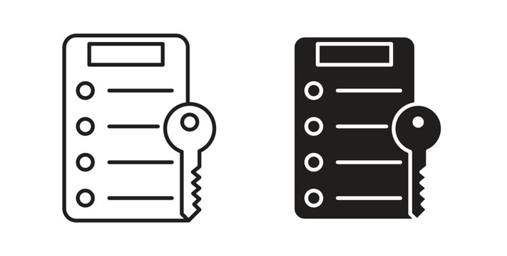 Key takeaway icon concept set. Simple icon collection