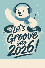 Fototapeta premium DJ Polar Bear Lets Groove 2026