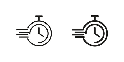 Express icon set. Outline symbol editable.