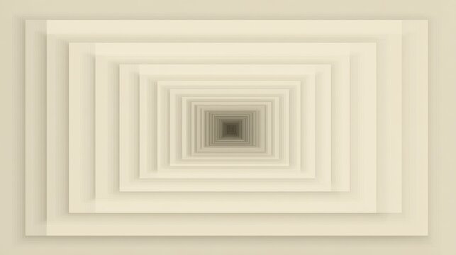 Abstract symmetrical tunnel design with beige geometric patterns for modern aesthetic and background use,Brain Teaser Month