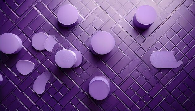 Geometric Background With Purple Palette Vector Illustration