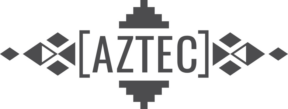 A black and white logo for Aztec