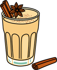 Hot Chai Drink with Star Anise Art