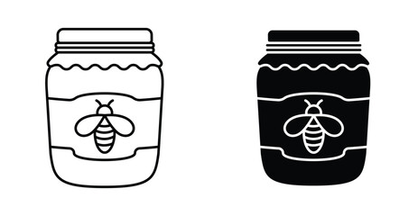 Honey jar icon graphic design. Vector icon illustrations