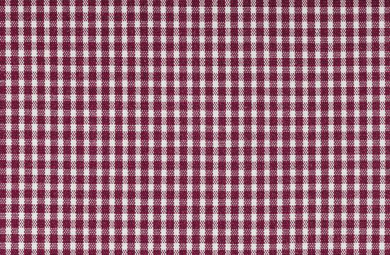 Checkered Red White Textile Pattern Close up Shot