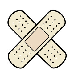 Adhesive colourful bandages illustration icon for wound care first aid