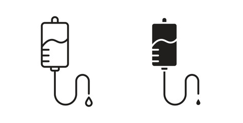 IV bag icon in simple flat trend modern graphic design abstract logotype element