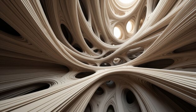 Organic architectural tunnel - Powered by Adobe