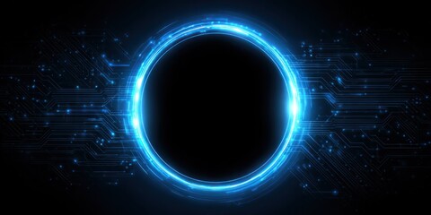 Mysterious Blue Ring Portal - A Journey Through Space and Time.