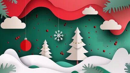 Paper-cut_style_Christmas_promotion_Banner