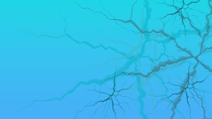 Light blue gradient background with dark cracks spreading across the surface texture design