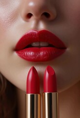 Obraz premium red lips makeup