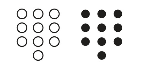 Keypad icon simple vectors in black, suitable for projects © Lohan