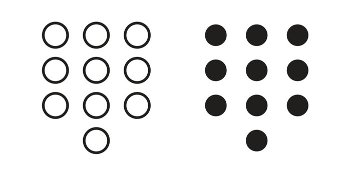 Keypad icon simple vectors in black, suitable for projects