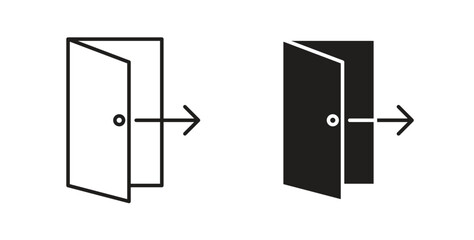 Exit icon. filled flat sign for mobile concept and web design