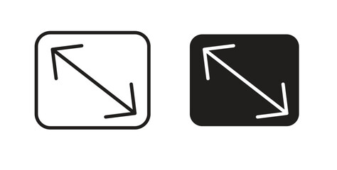 Expand icon. filled flat sign for mobile concept and web design