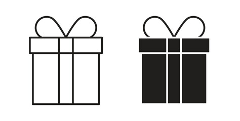 Gifts icon. filled flat sign for mobile concept and web design