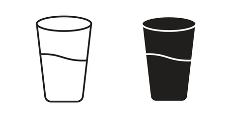 Glass icon. filled flat sign for mobile concept and web design