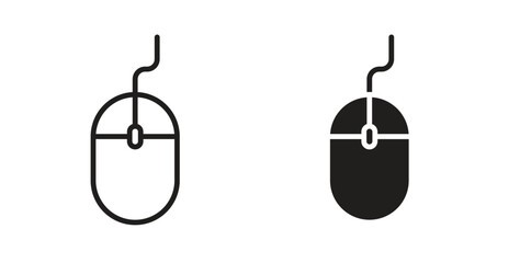 Mouse icon. filled flat sign for mobile concept and web design