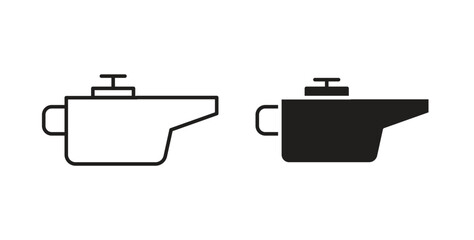 Oil can icon. filled flat sign for mobile concept and web design